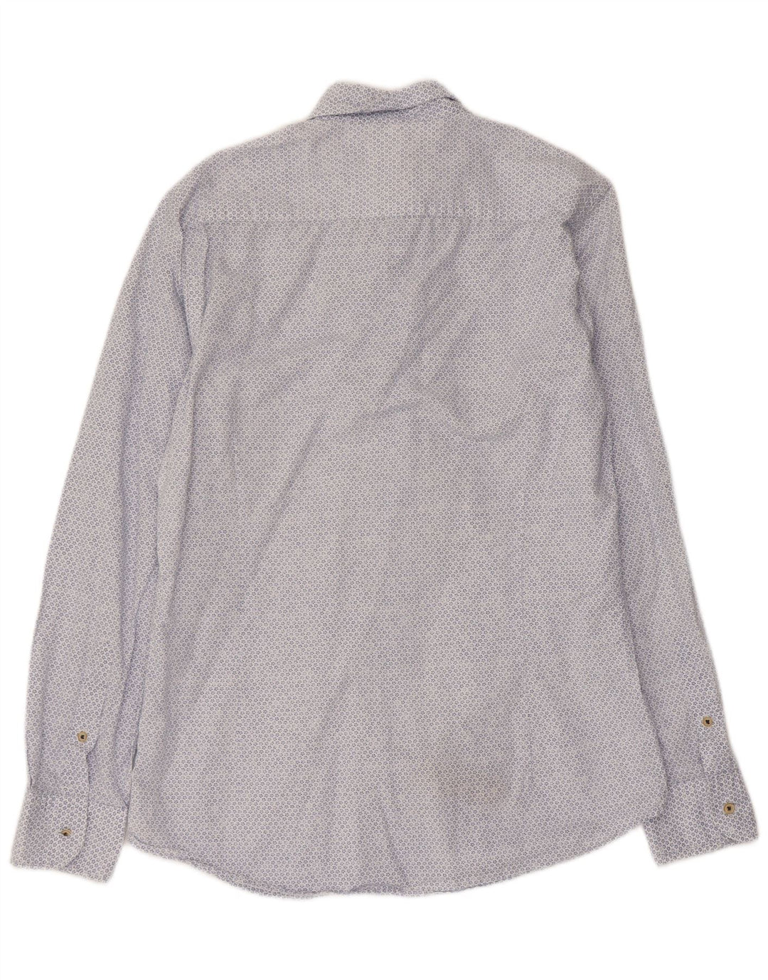 Koszula męska Massimo Dutti, mała, niebieska, bawełniana w kwiaty