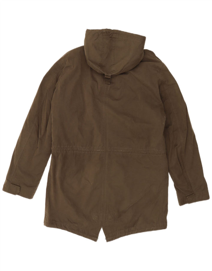 MARC O'POLO Męska kurtka parka z kapturem UK 38, średni khaki, poliamid