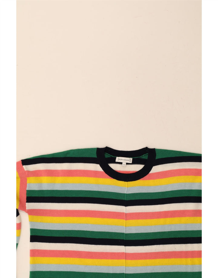 WAREHOUSE Womens Crew Neck Jumper Sweater UK 10 Small Multicoloured Vintage Warehouse and Second-Hand Warehouse from Messina Hembry 
