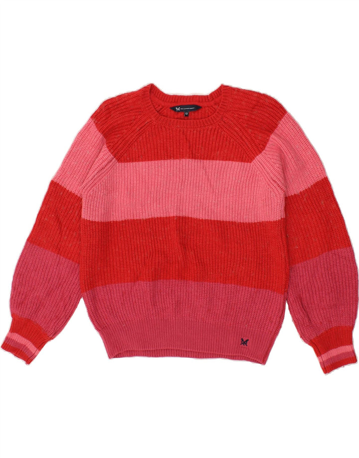 CREW CLOTHING Womens Boat Neck Jumper Sweater UK 12 Medium Multicoloured Vintage Crew Clothing and Second-Hand Crew Clothing from Messina Hembry 