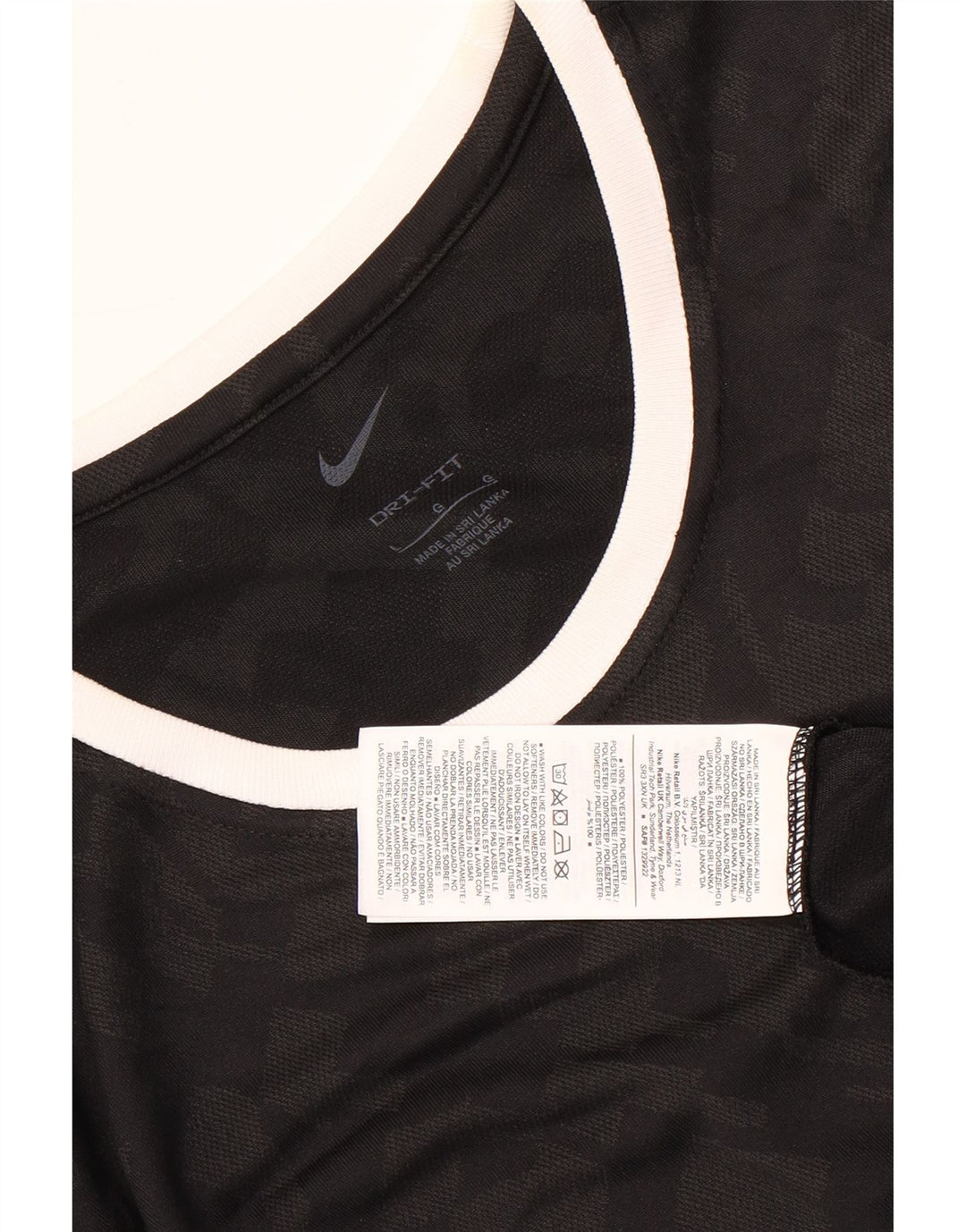 Męski T-shirt Nike Dri Fit, duży, czarny, kamuflażowy poliester
