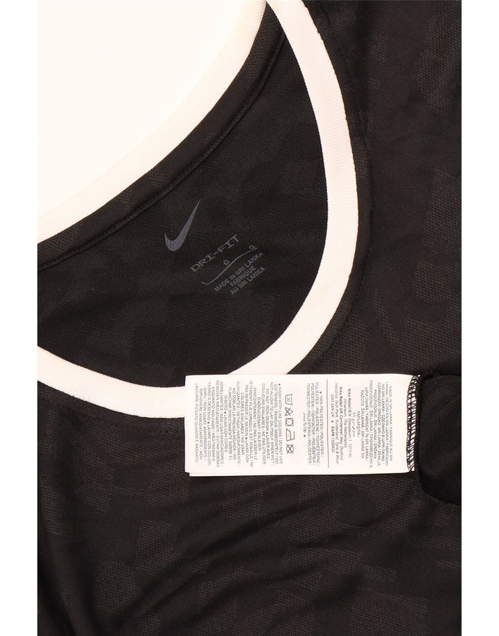 Męski T-shirt Nike Dri Fit, duży, czarny, kamuflażowy poliester