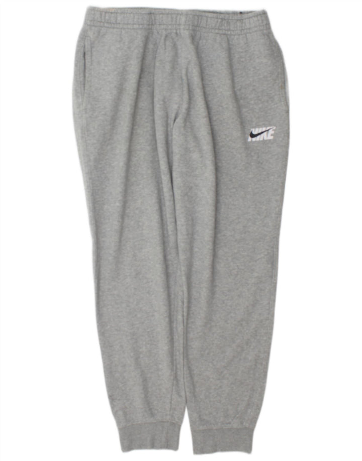 Męskie spodnie dresowe Nike, duże, szare, bawełniane
