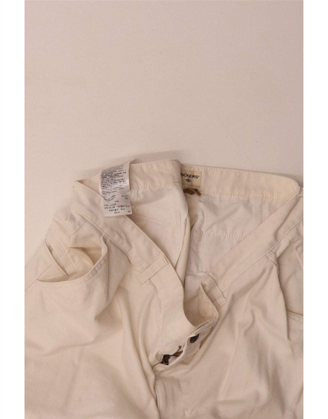 Męskie spodenki cargo DOCKERS W36, duże, złamanej bieli, bawełniane