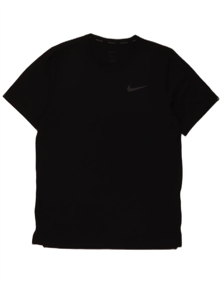Męski T-shirt Nike Dri Fit, mały, czarny poliester