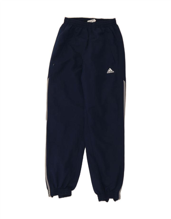 ADIDAS Womens Tracksuit Trousers Joggers UK 10 Small  Navy Blue Polyester Vintage Adidas and Second-Hand Adidas from Messina Hembry 