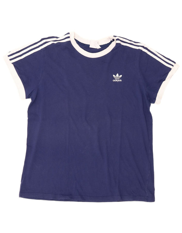 Damska koszulka Adidas Top UK 18 XL Niebieska bawełna