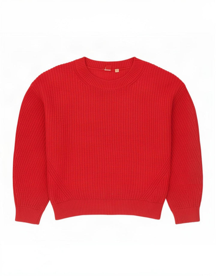 Męski sweter Gap z okrągłym dekoltem, mały, czerwony, bawełniany