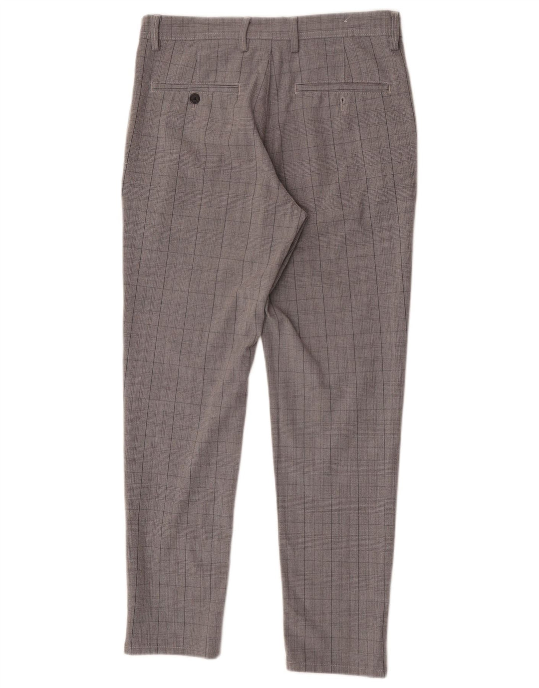 Męskie spodnie chino Zara EU 38 Small W30 L28 Szary poliester w kratę