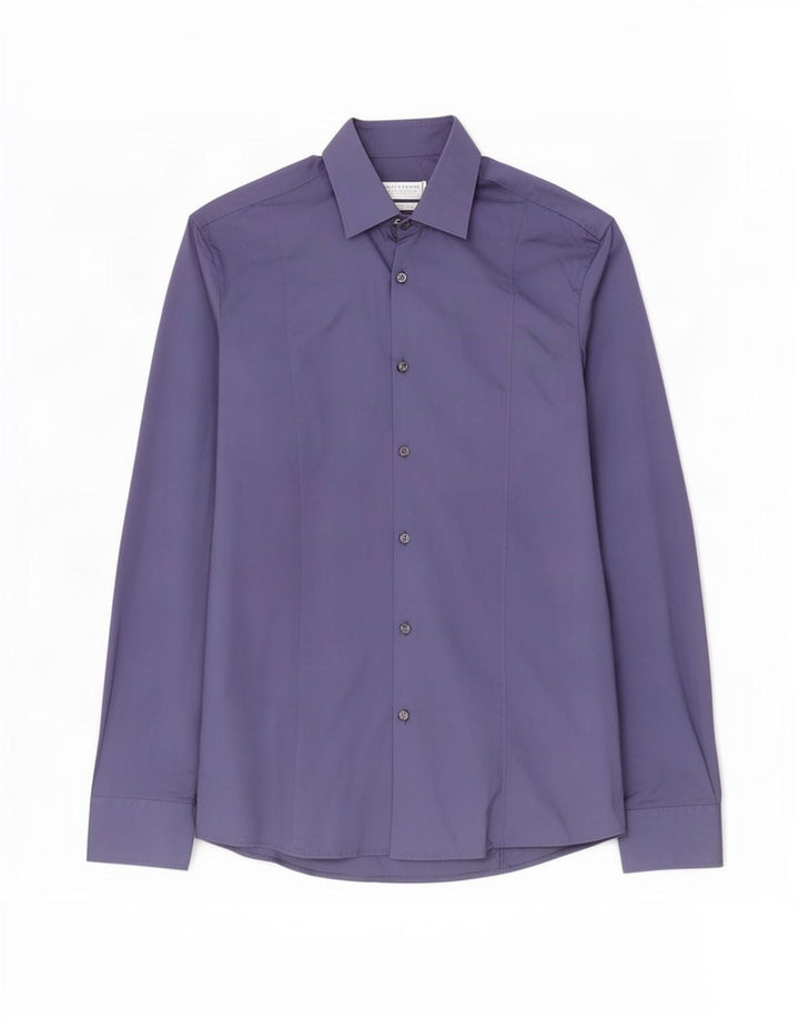 Koszula męska Zara Slim Fit, bawełniana, w kolorze średnioniebieskim