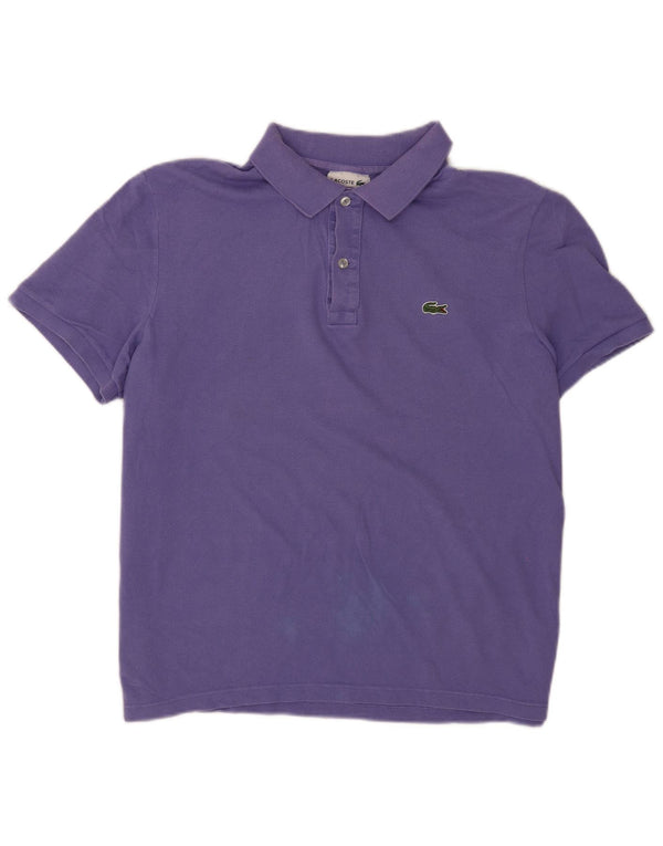 Męska koszulka polo Lacoste Slim Fit, rozmiar 6 XL, fioletowa bawełna