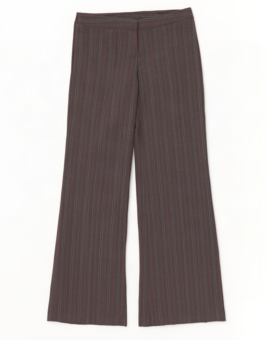 Damskie spodnie garniturowe Benetton IT 44 Medium W32 L35 Szare prążki