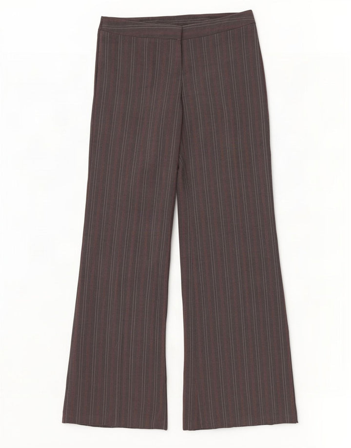 Damskie spodnie garniturowe Benetton IT 44 Medium W32 L35 Szare prążki