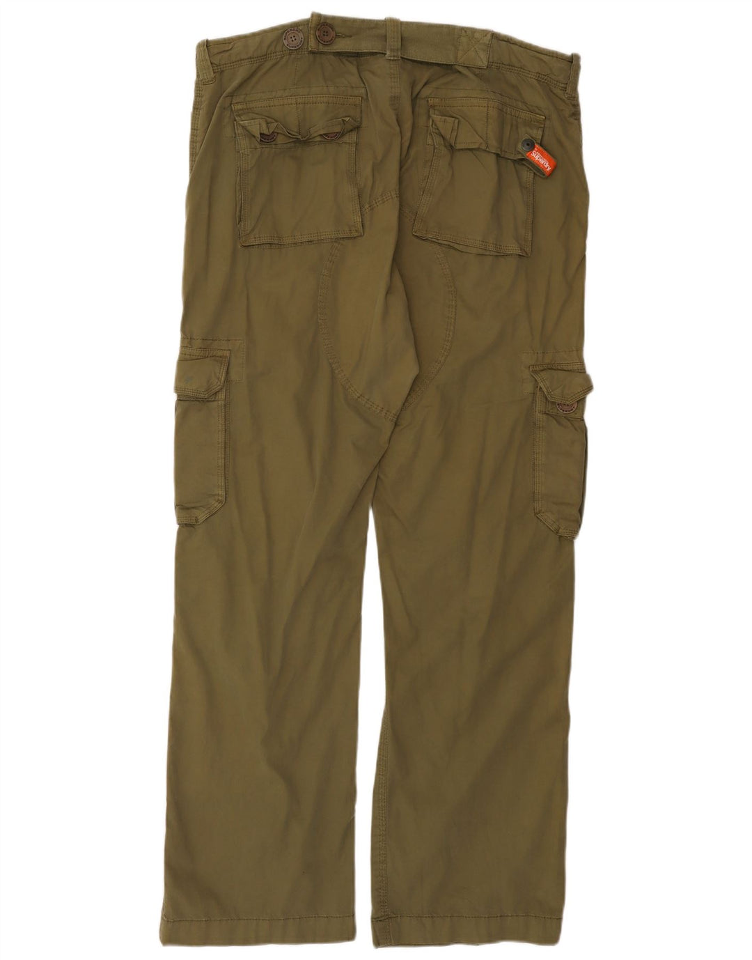 Męskie proste spodnie cargo Superdry 2XL W42 L32, bawełna khaki