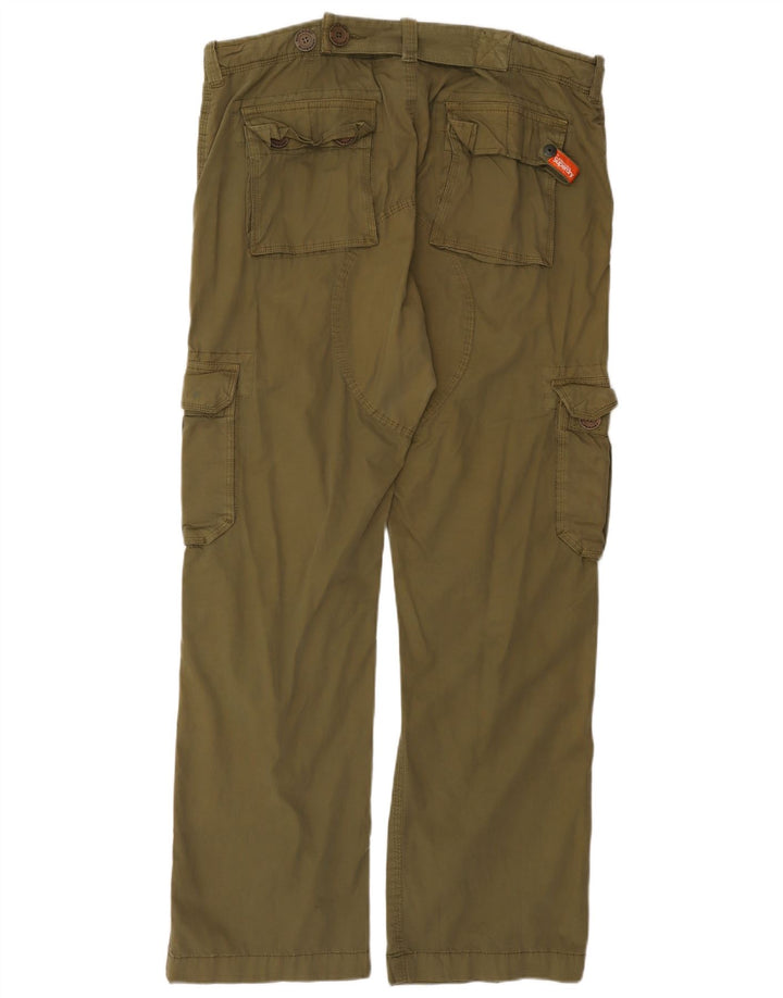 Męskie proste spodnie cargo Superdry 2XL W42 L32, bawełna khaki