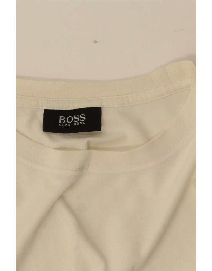 T-shirt męski Hugo Boss, top XL, biała bawełna