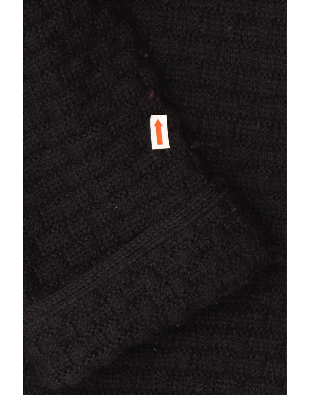 Sweter damski w stylu vintage, UK 12, średnia czarna wełna