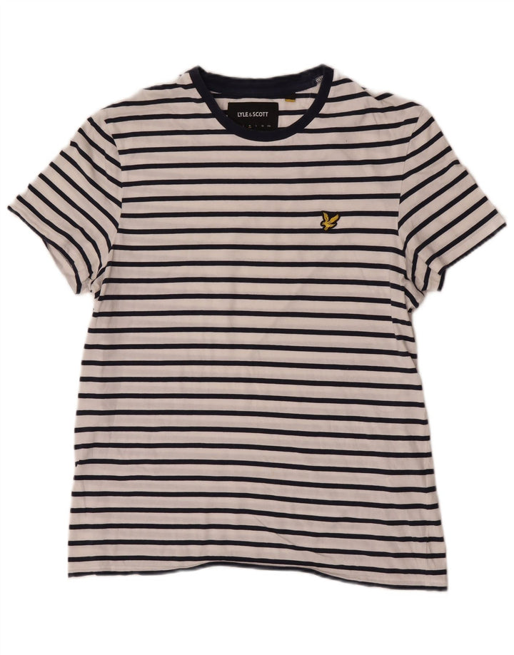 T-shirt męski Lyle & Scott, bawełniany, w średnie białe paski