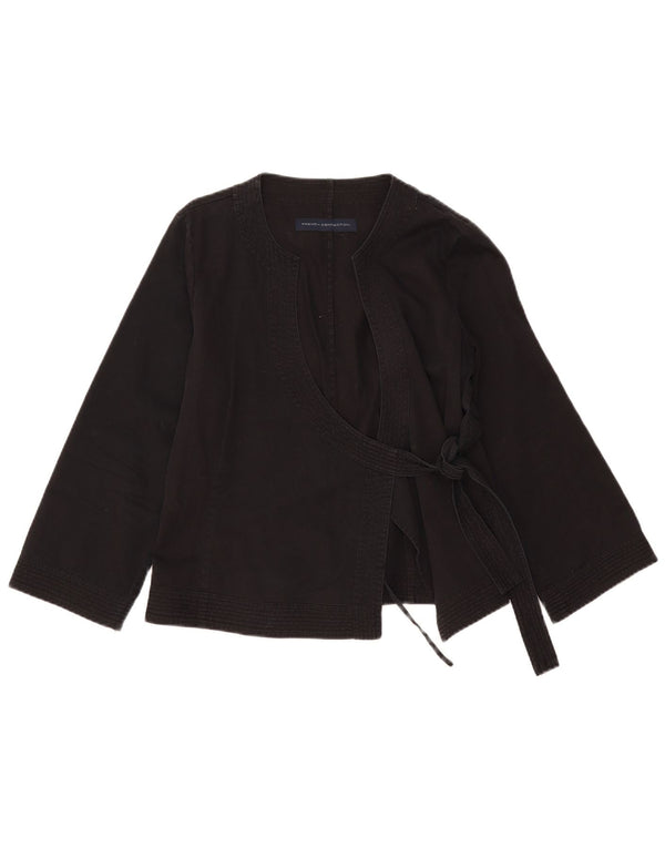 Damska bluzka koszulowa French Connection UK 12, średnia czarna bawełniana