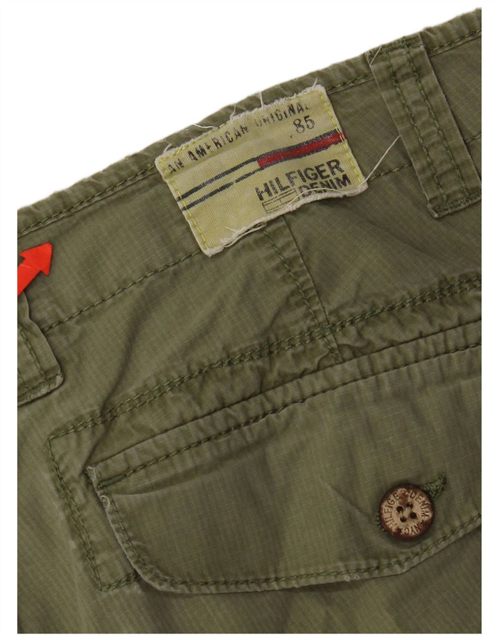 Męskie spodenki cargo Tommy Hilfiger W34, duże, bawełniane w kolorze khaki