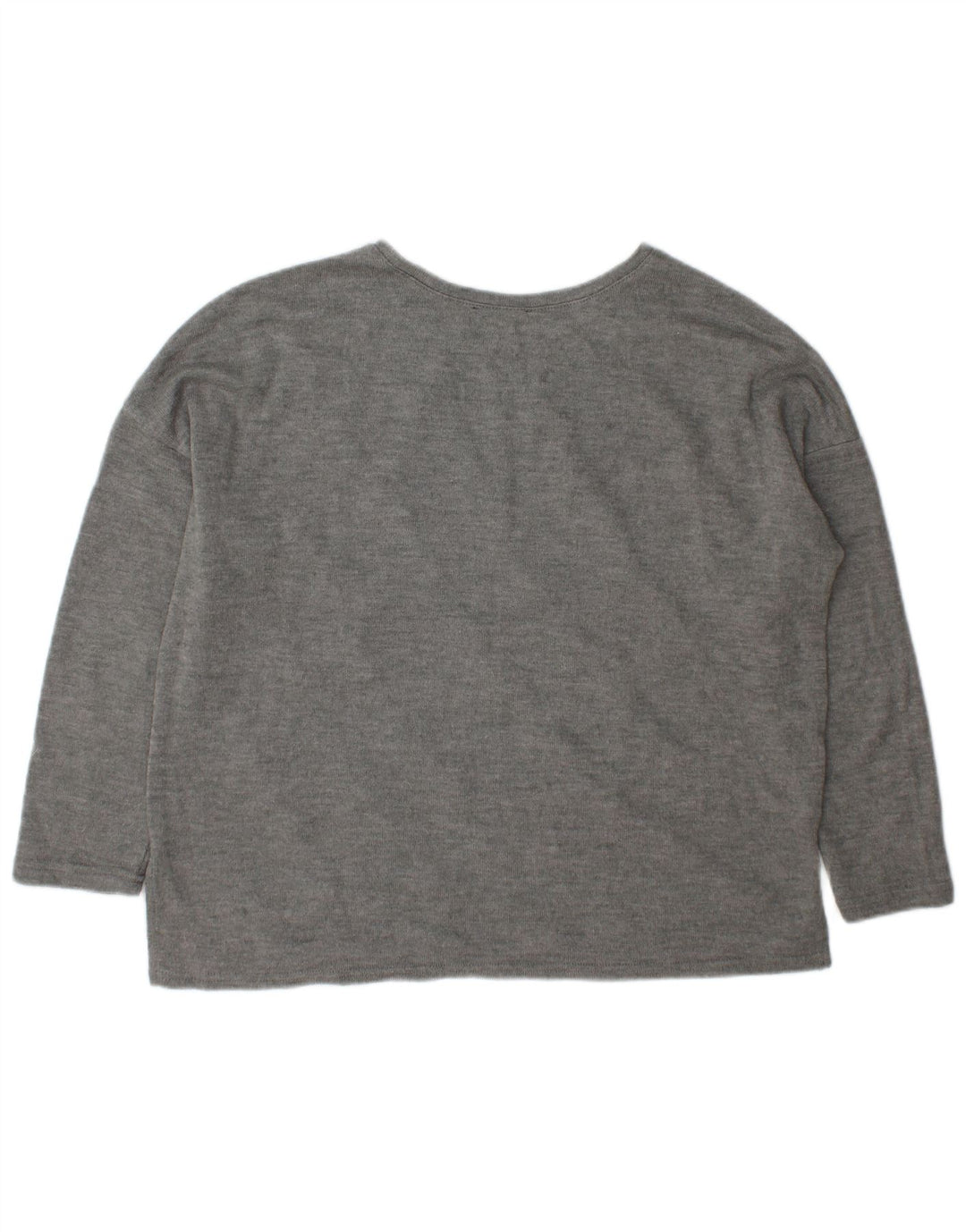 Damski sweter oversize Zara z okrągłym dekoltem UK 14, średni szary