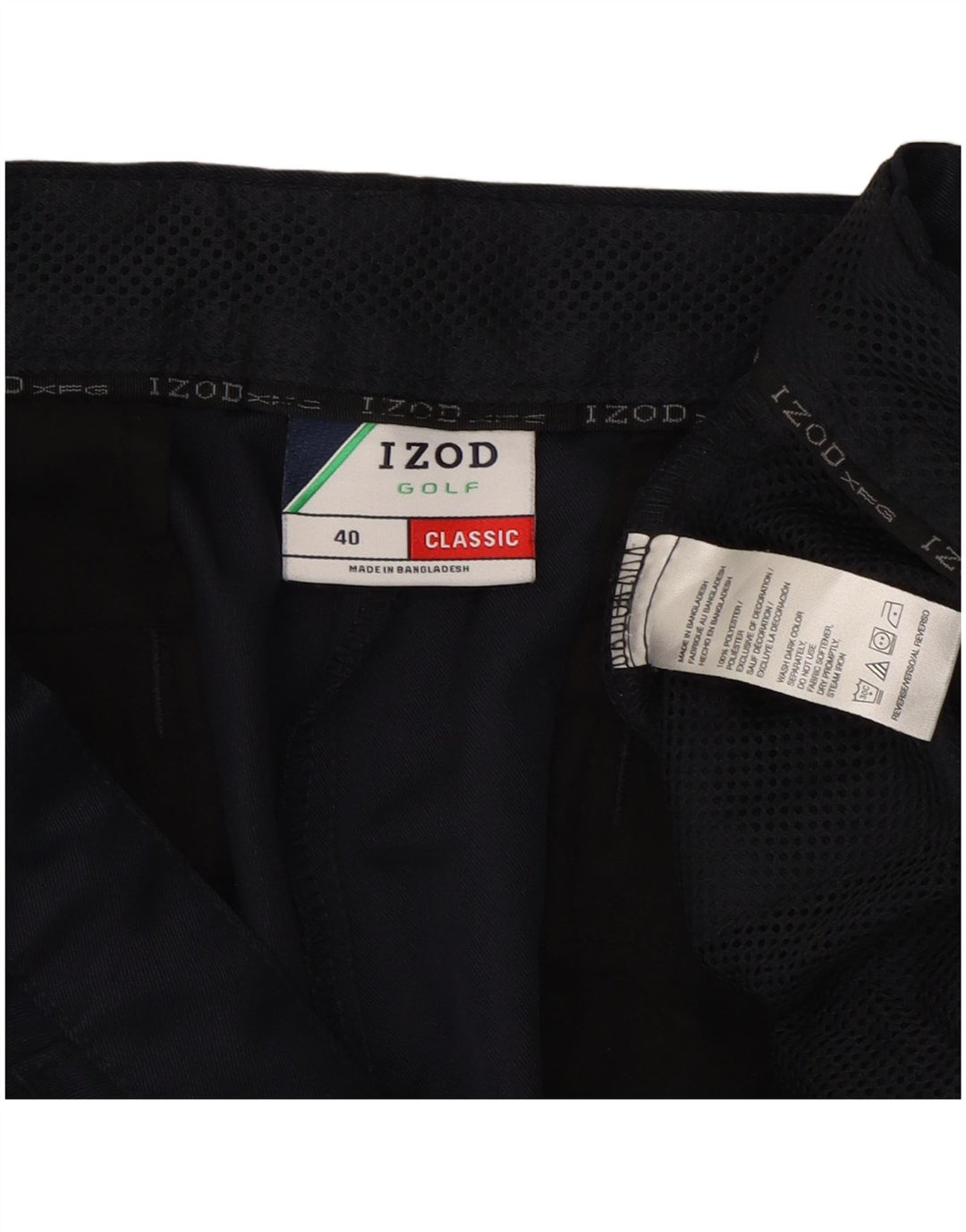 Męskie spodenki cargo Izod Classic W40 XL Granatowy poliester