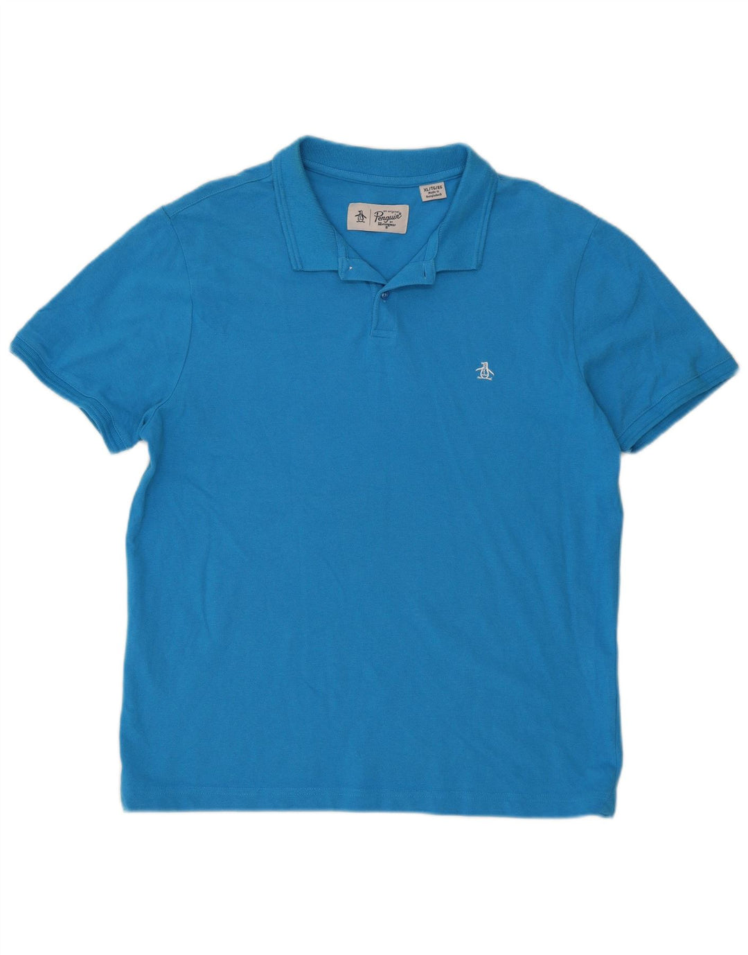 Męska koszulka polo Penguin XL, niebieska, bawełniana