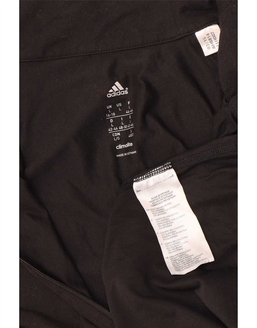 Adidas Damski Climalite Sweter Dresowy Top UK 16/18 Duży Czarny