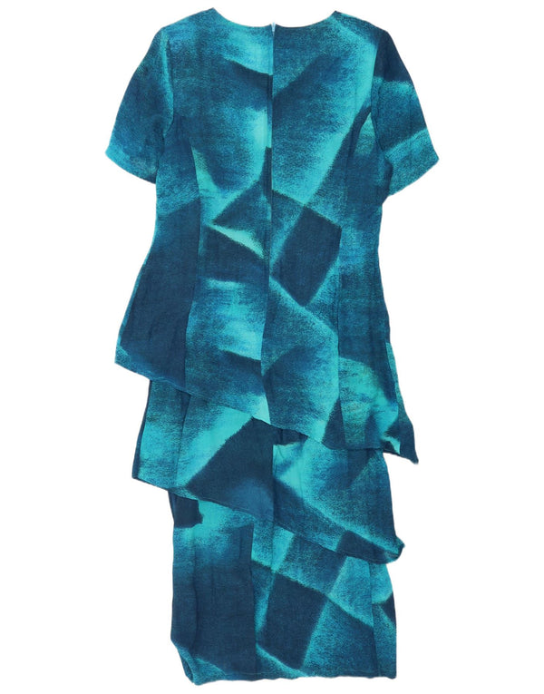 Damska sukienka Maxi Peplum z rękawem 1/2 Vicini UK 18 XL w kolorze niebieskim