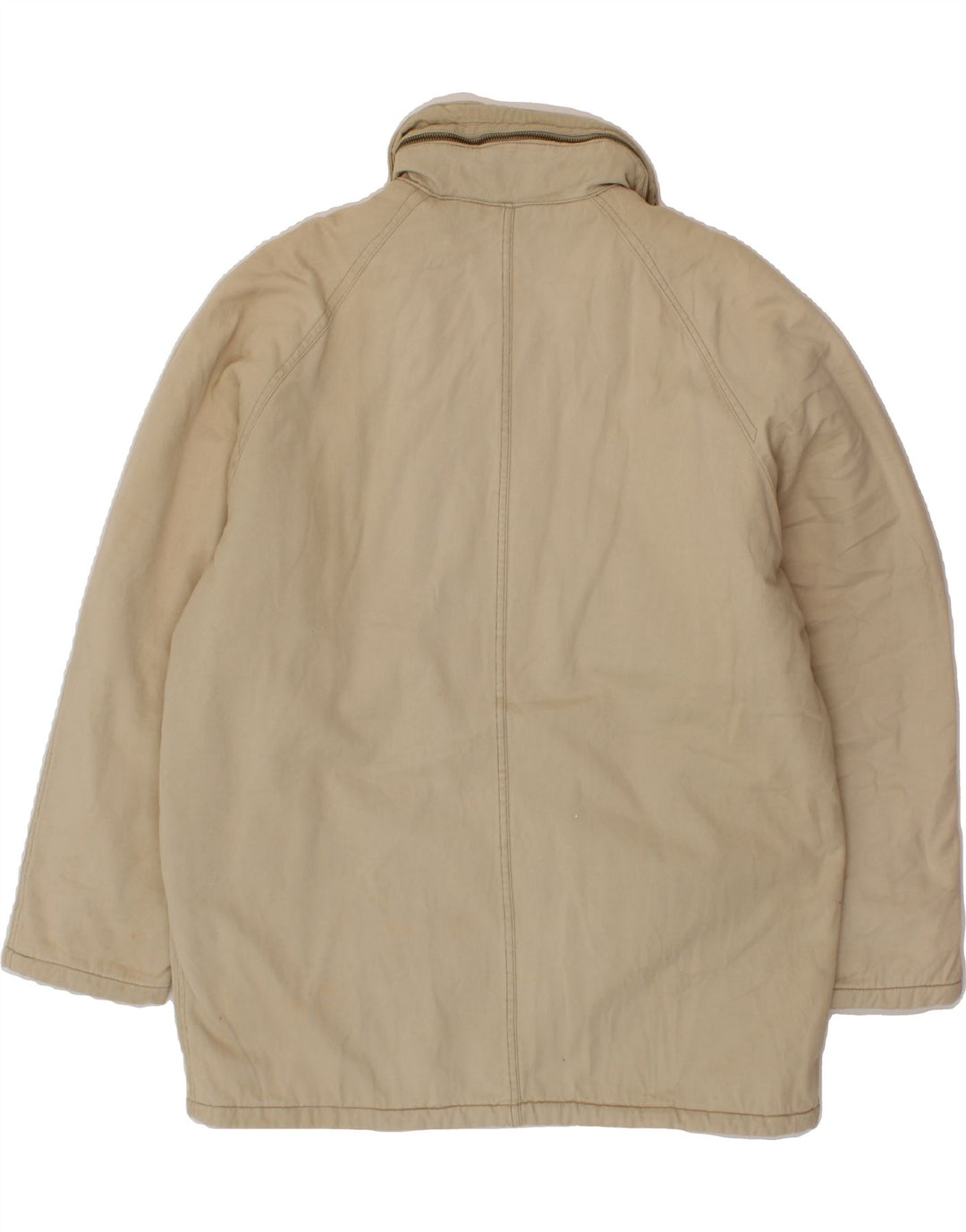 ZIP Mens Windbreaker Jacket UK 42 XL Beige Vintage Zip and Second-Hand Zip from Messina Hembry 