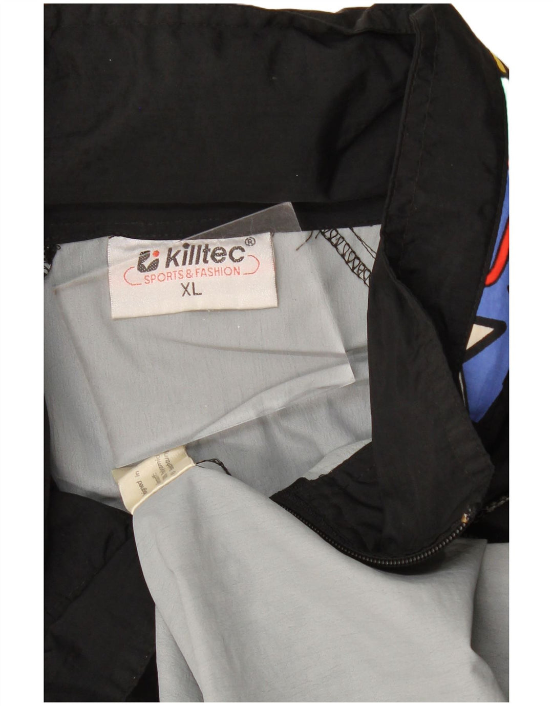 Męska kurtka wiatrówka KILLTEC UK 42 XL Czarny poliamid z blokami kolorów