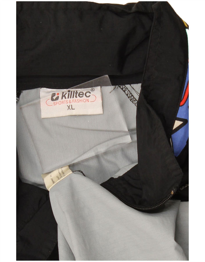 Męska kurtka wiatrówka KILLTEC UK 42 XL Czarny poliamid z blokami kolorów
