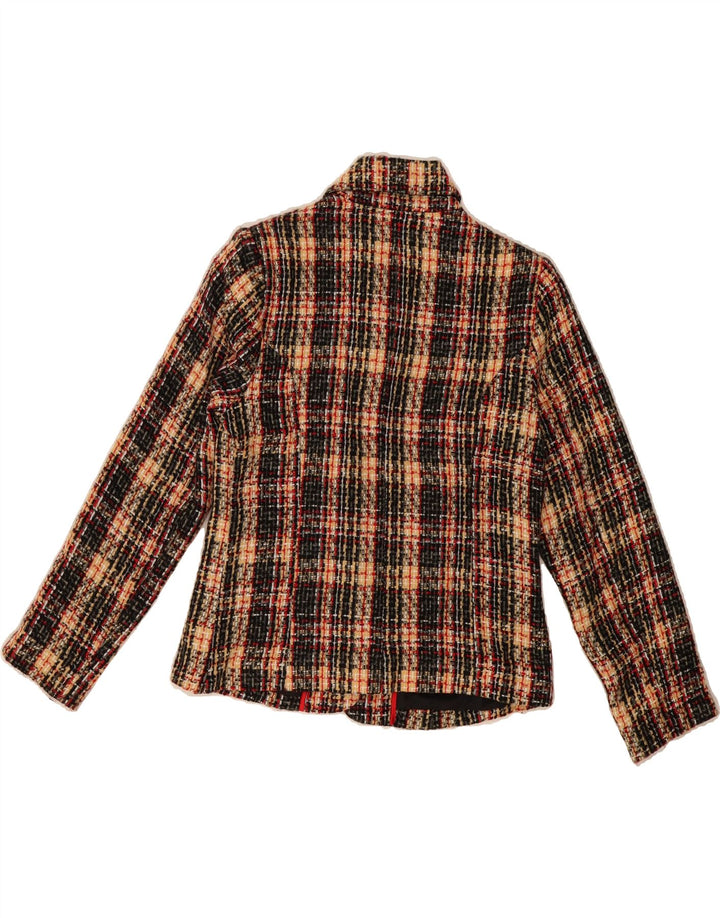 VINTAGE Womens 5 Button Blazer Jacket EU 40 Medium Multicoloured Check Vintage Vintage and Second-Hand Vintage from Messina Hembry 
