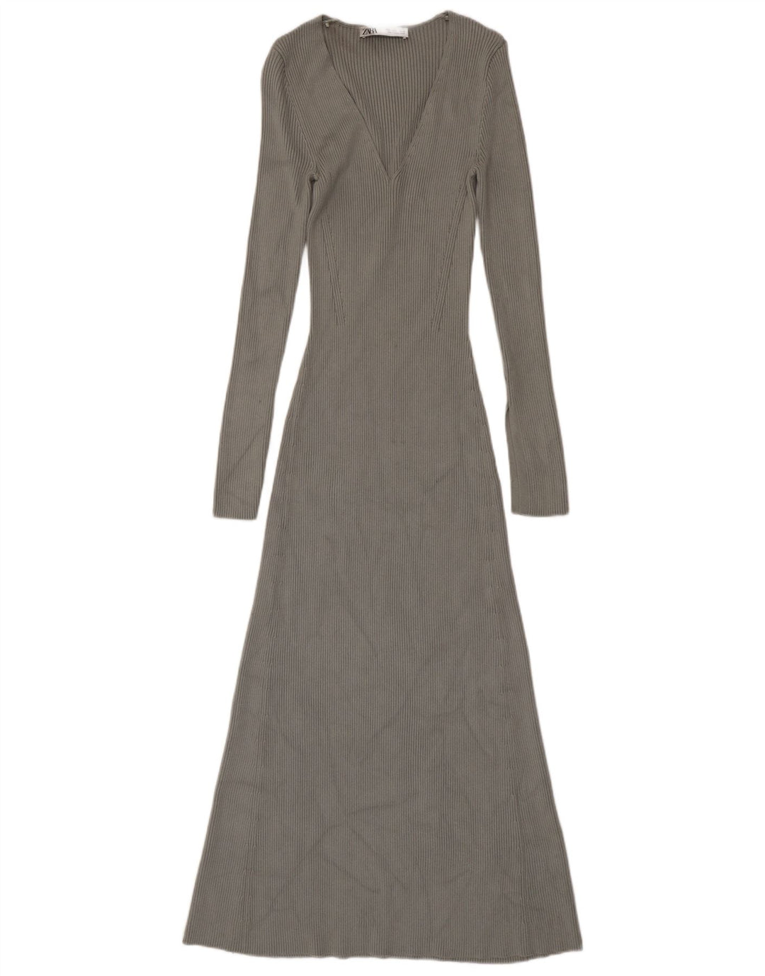 Sukienka damska Zara Maxi Jumper Dress UK 8 Small Szara wiskoza