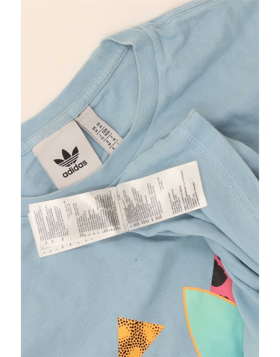 Męska koszulka graficzna Adidas Top Medium Blue Cotton
