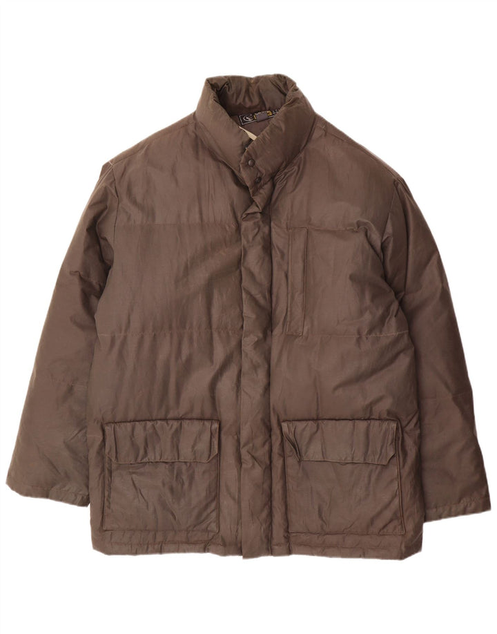 Ciesse Piumini Męska wyściełana kurtka o luźnym kroju IT 48 Mała brązowa bawełna