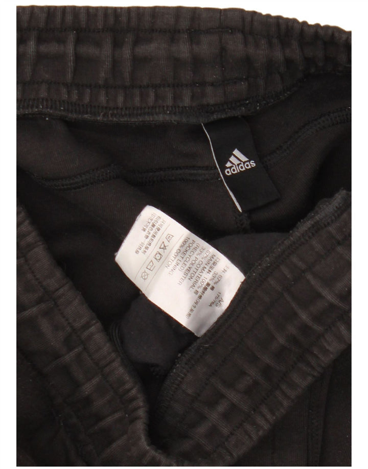 Damskie spodnie dresowe ADIDAS Joggers UK 10 Małe, czarne, bawełniane