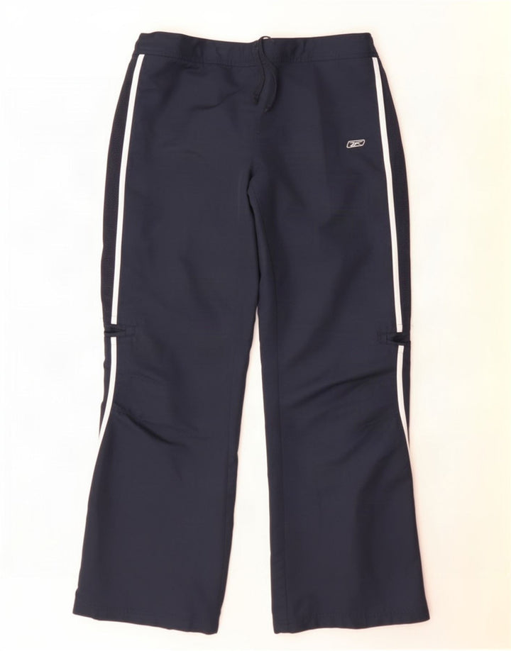 Damskie spodnie dresowe Reebok UK 16, duże, granatowe, poliestrowe