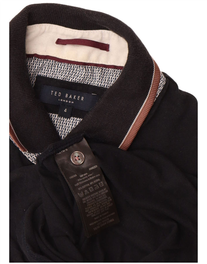 Męska koszulka polo Ted Baker, rozmiar 4, duża, czarna, bawełniana