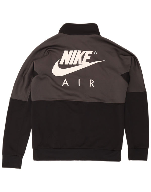 Męska kurtka dresowa Nike Graphic, mała, szara, z blokami kolorów, poliester