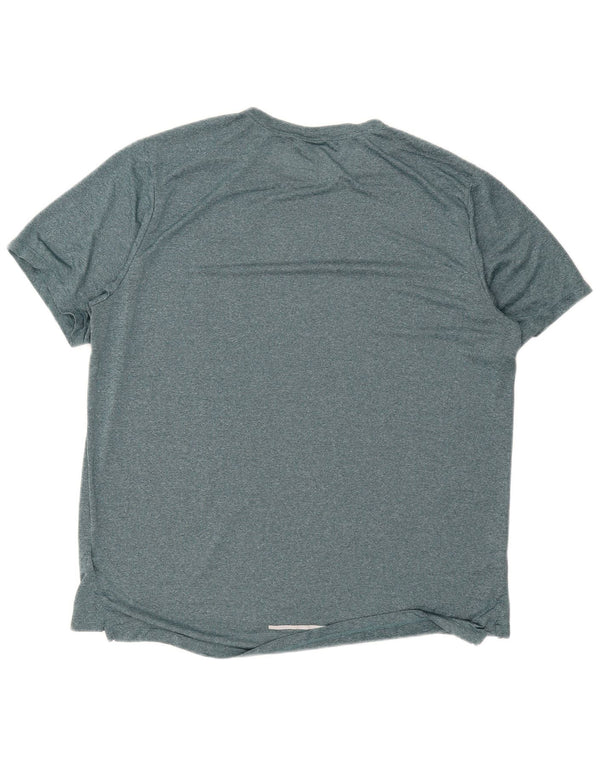 Męska koszulka do biegania Nike Top XL, zielona, nakrapiana, sportowa koszulka z poliestru