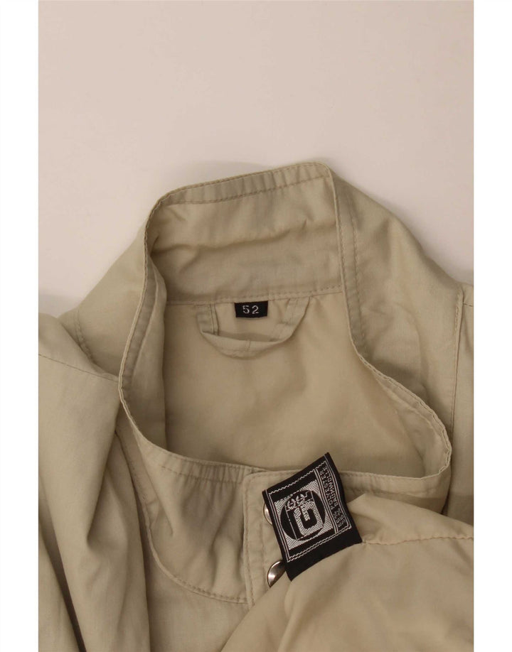Męska kurtka bomber w stylu vintage IT 52 XL Beżowy poliester