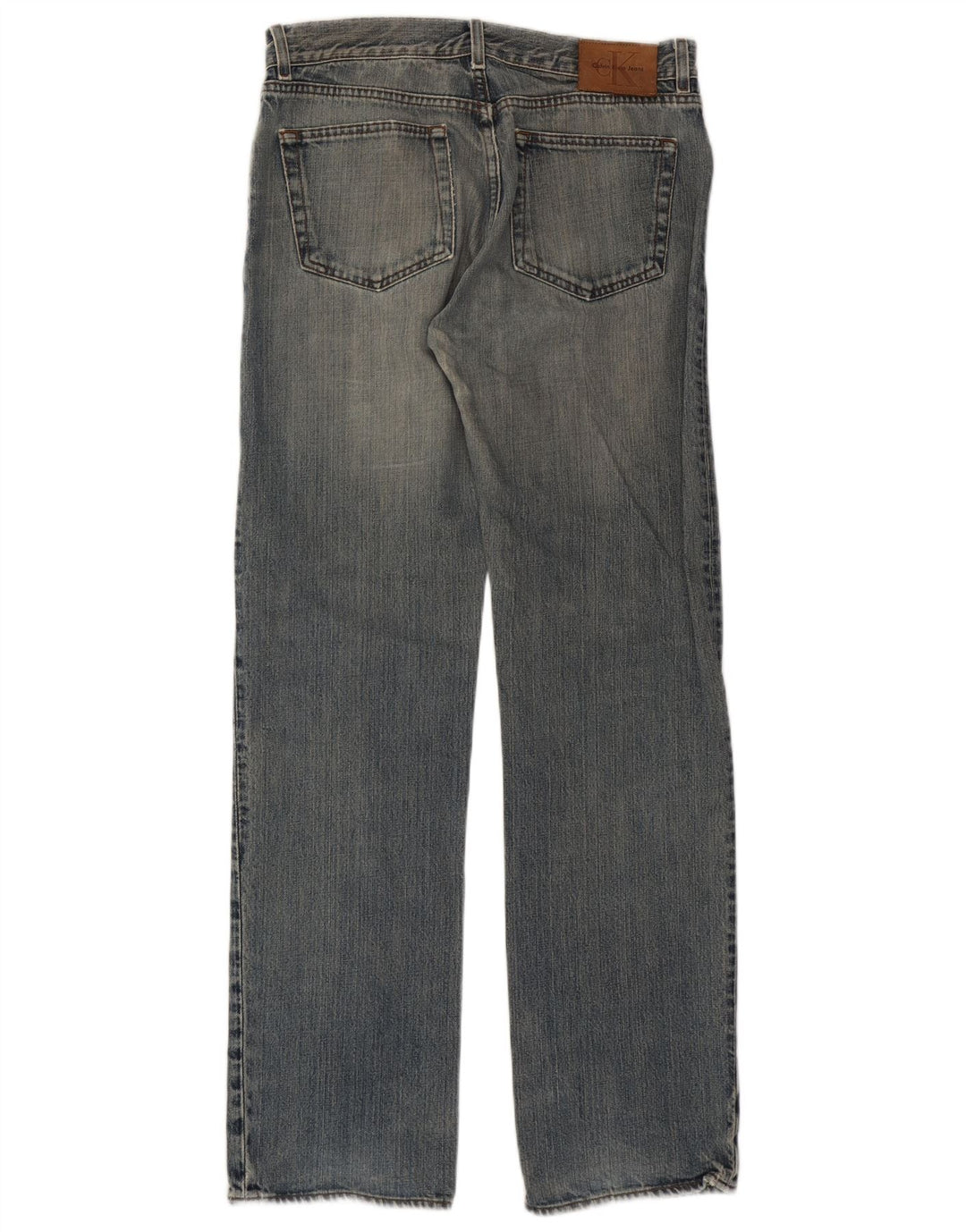 Damskie proste dżinsy Calvin Klein W34 L34 Niebieskie bawełniane