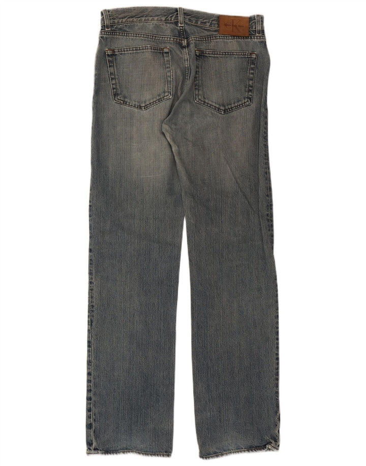 Damskie proste dżinsy Calvin Klein W34 L34 Niebieskie bawełniane