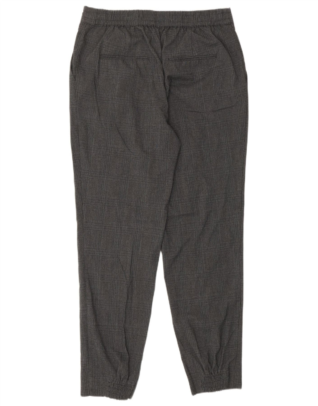 Damskie spodnie typu casual ZARA w małą szarą kratę, poliester