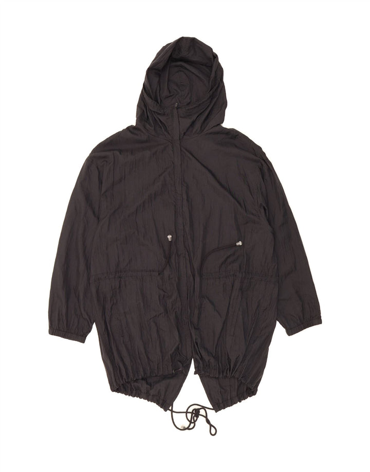 DAMO Womens Oversized Hooded Raincoat UK 12 Medium Black Nylon Vintage DAMO and Second-Hand DAMO from Messina Hembry 