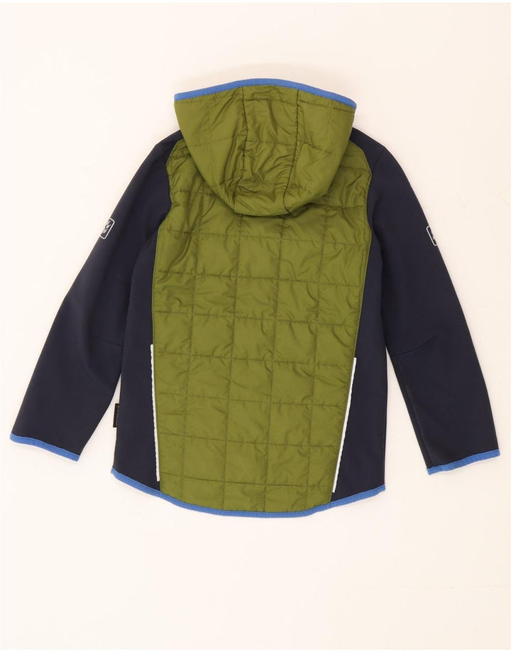 Wyściełana kurtka chłopięca z kapturem Jack Wolfskin, 7-8 lat, w kolorze zielonym