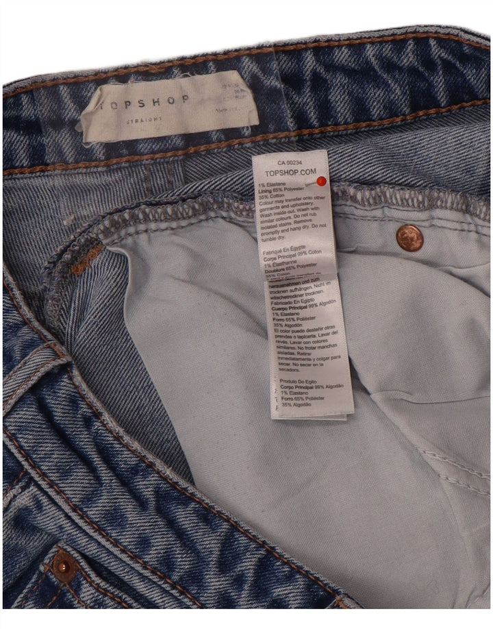 Damskie proste dżinsy Topshop W30 L26 Niebieski poliester