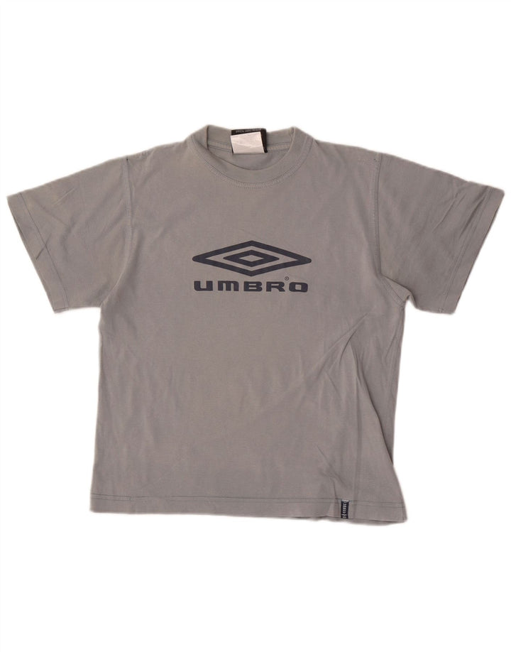 Chłopięcy T-shirt z grafiką Umbro 11-12 lat, szara bawełna