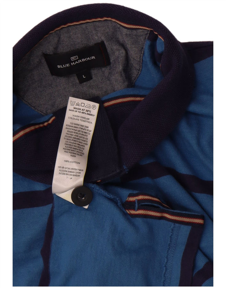 Męski sweter Marks & Spencer Blue Harbor, duży, w niebieskie paski